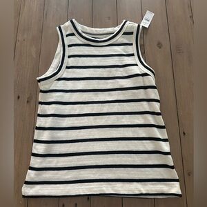 LOFT NEW Striped Tank Top Black and White XS